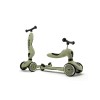 Olijfgroene step/loopfiets - Highwaykick 1 - Olive